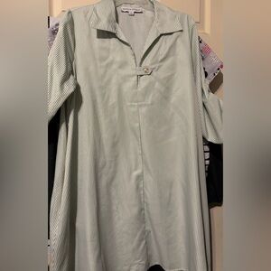 Emma & Michele Green and White Striped Dress